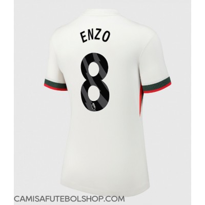 Camisa de time de futebol Chelsea Enzo Fernandez #8 Replicas 2º Equipamento Feminina 2025-26 Manga Curta Camisa de time de futebol Chelsea Enzo Fernandez #8 Replicas 2º Equipamento Feminina 2025-26 Manga Curta